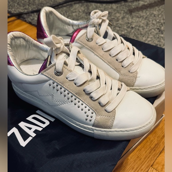 Zadig & Voltaire - ZV1747, Lightning Bolt Sneakers in
Blanc - Picture 2 of 9